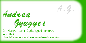 andrea gyugyei business card